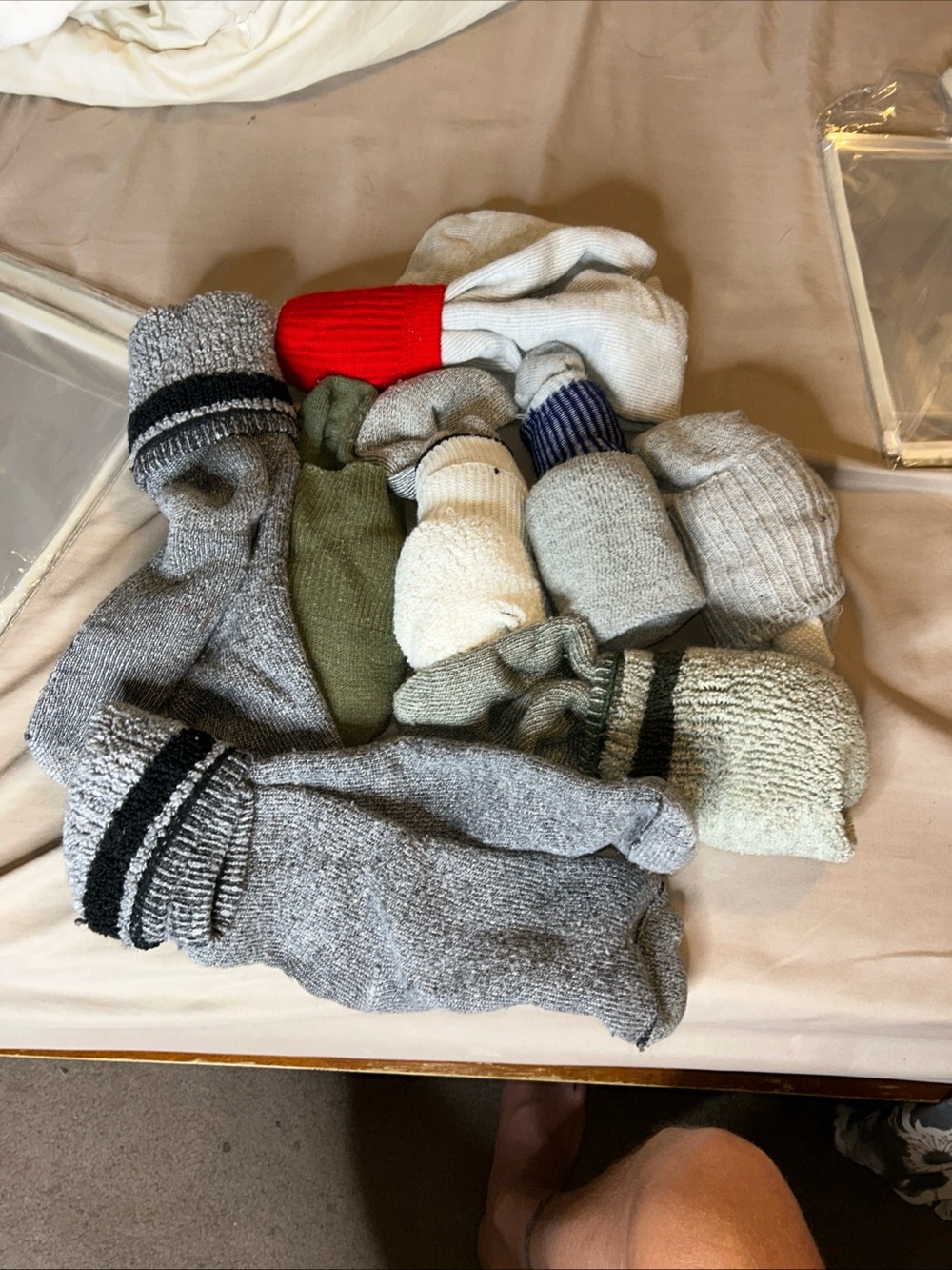 Assorted Cozy Knit Socks and wool  - Neutral Mix 8 pair lot